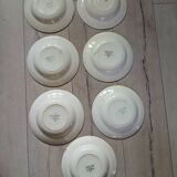 7 Digoin and Sarreguemines soup plates