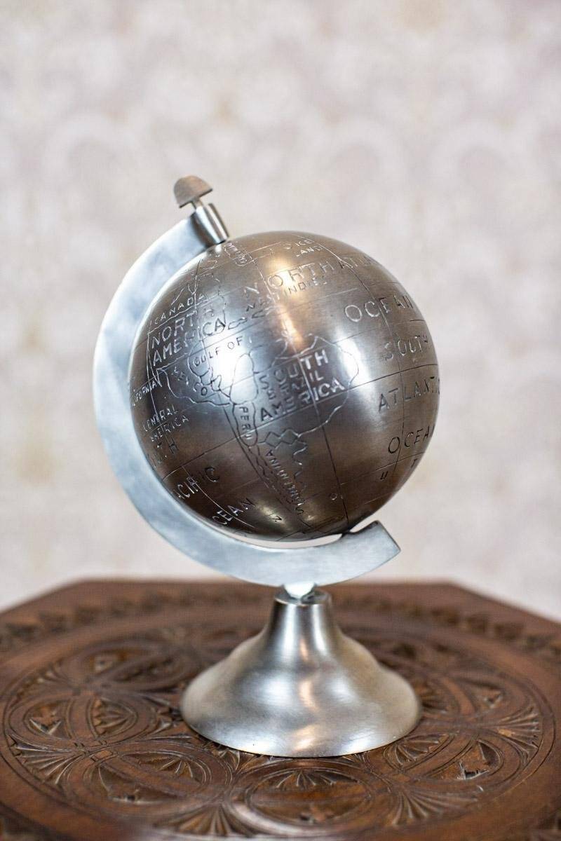 Vintage Decorative Metal Globe, 1950s