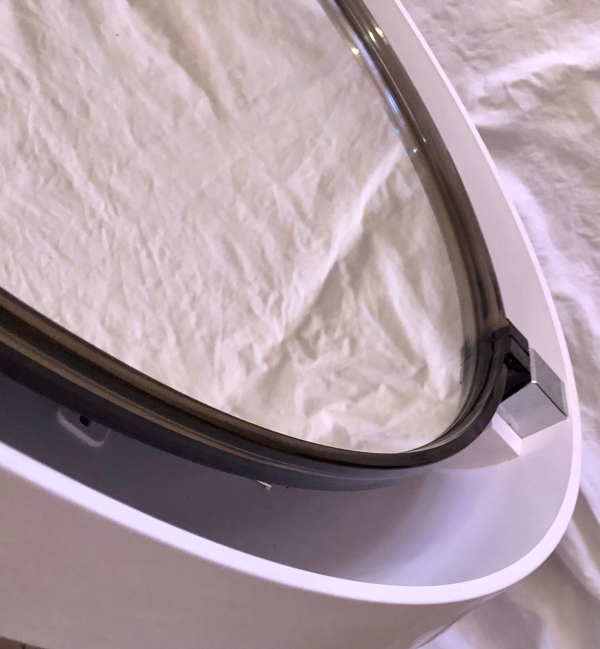 Vintage Space age 70 backlit swivel round mirror 61cm