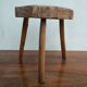 Vintage tripod stool or mini side table in solid ash