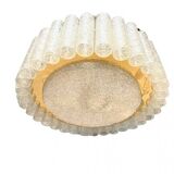 Metal and glass ceiling light