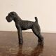 Antique Sculpture Airedale Terrier Welsh Regule Art Deco 1930