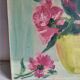 Tableau huile sur toile bouquet de fleurs, XXème