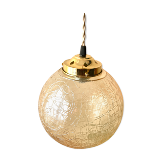 Amber glass ball suspension