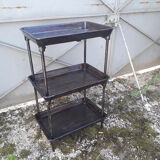 Industrial steel cast iron workshop trolley, 1900