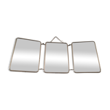 Miroir triptyque de barbier design années 50/60