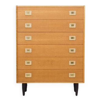 Ash chest of drawers, Danish design, 1970s, production: Westergaard