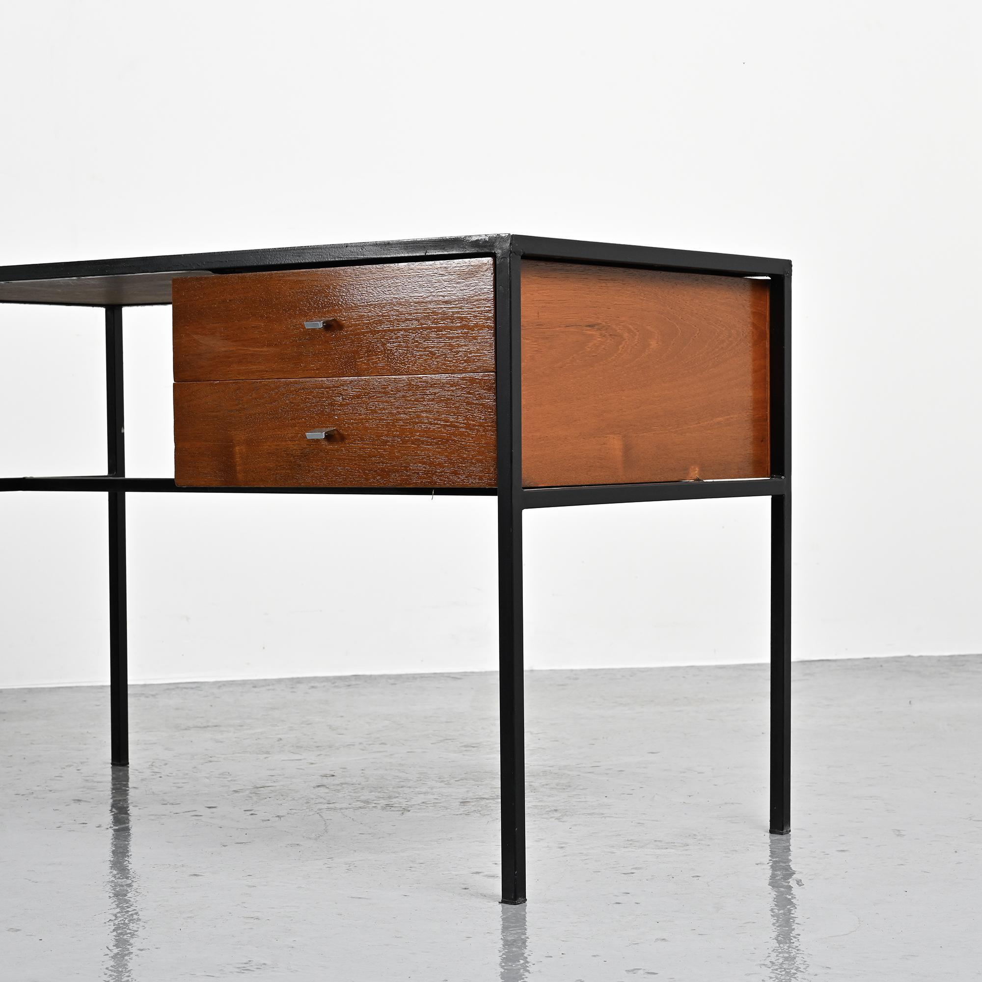 Metal and laminate desk, Meurop, 1960s
