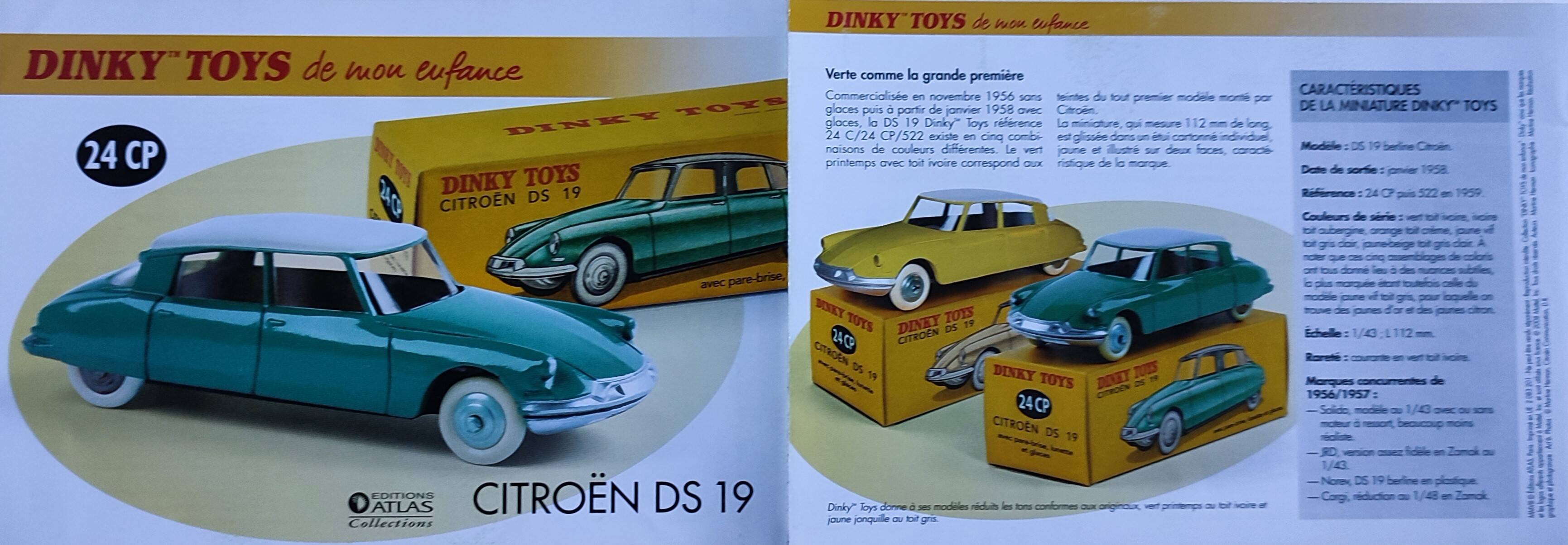 "Citroën DS19" Dinky Toys 1958 - 1.43rd + booklet