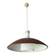 Rusty orange vintage metal pendant with opaline.