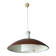 Rusty orange vintage metal pendant with opaline.