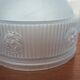 Pair of Art Deco lampshades in frosted blue glass