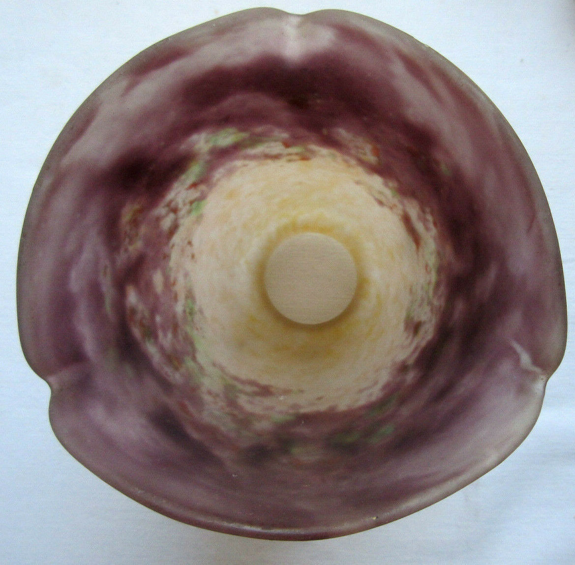 Art Deco lamp tulip, glass paste by Degué