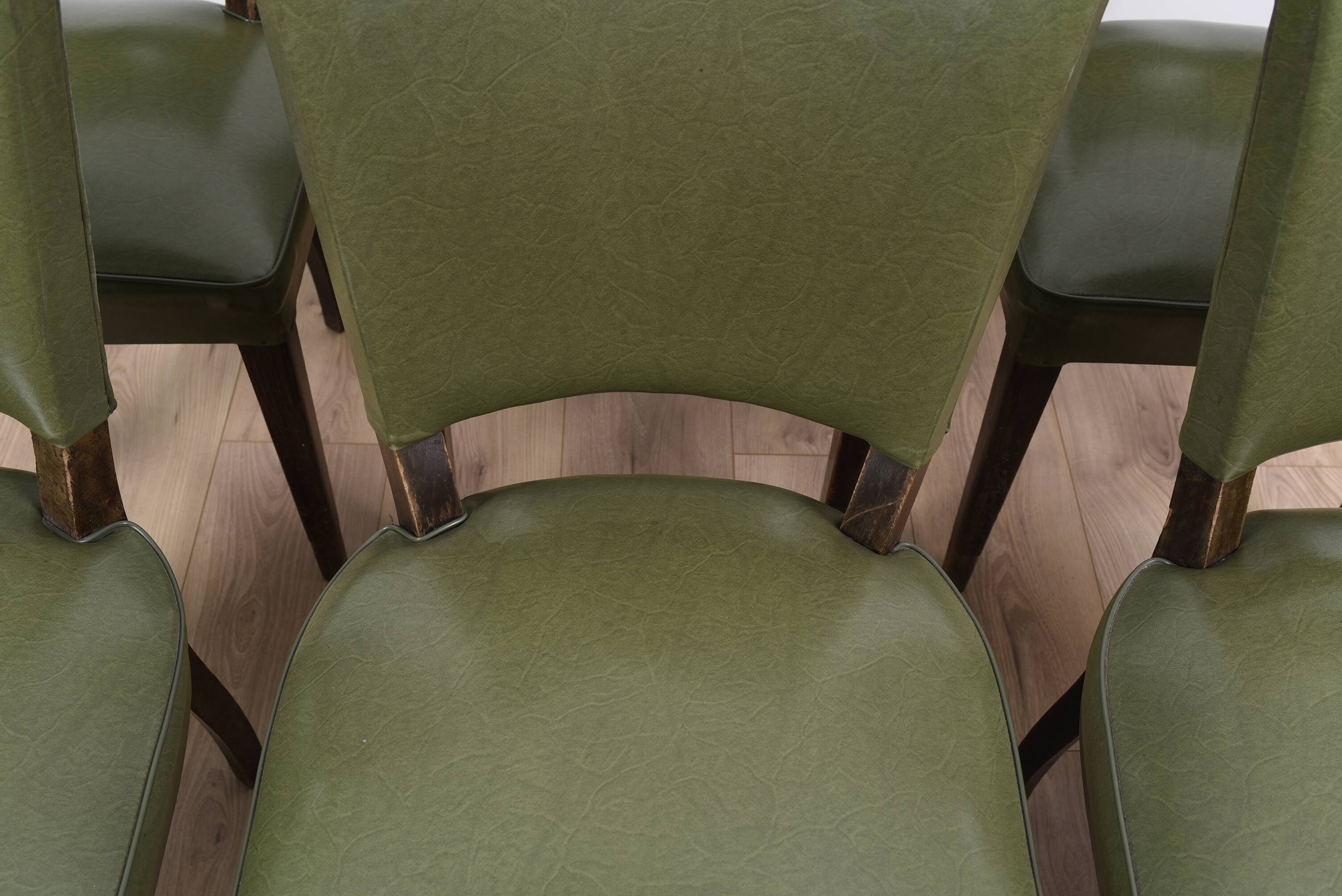 Leather and wood bistro chairs