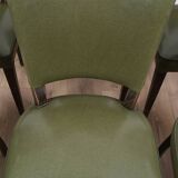 Leather and wood bistro chairs