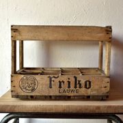 Old wooden rack for 12 bottles - Friko - Brasserie Frik - Belgium