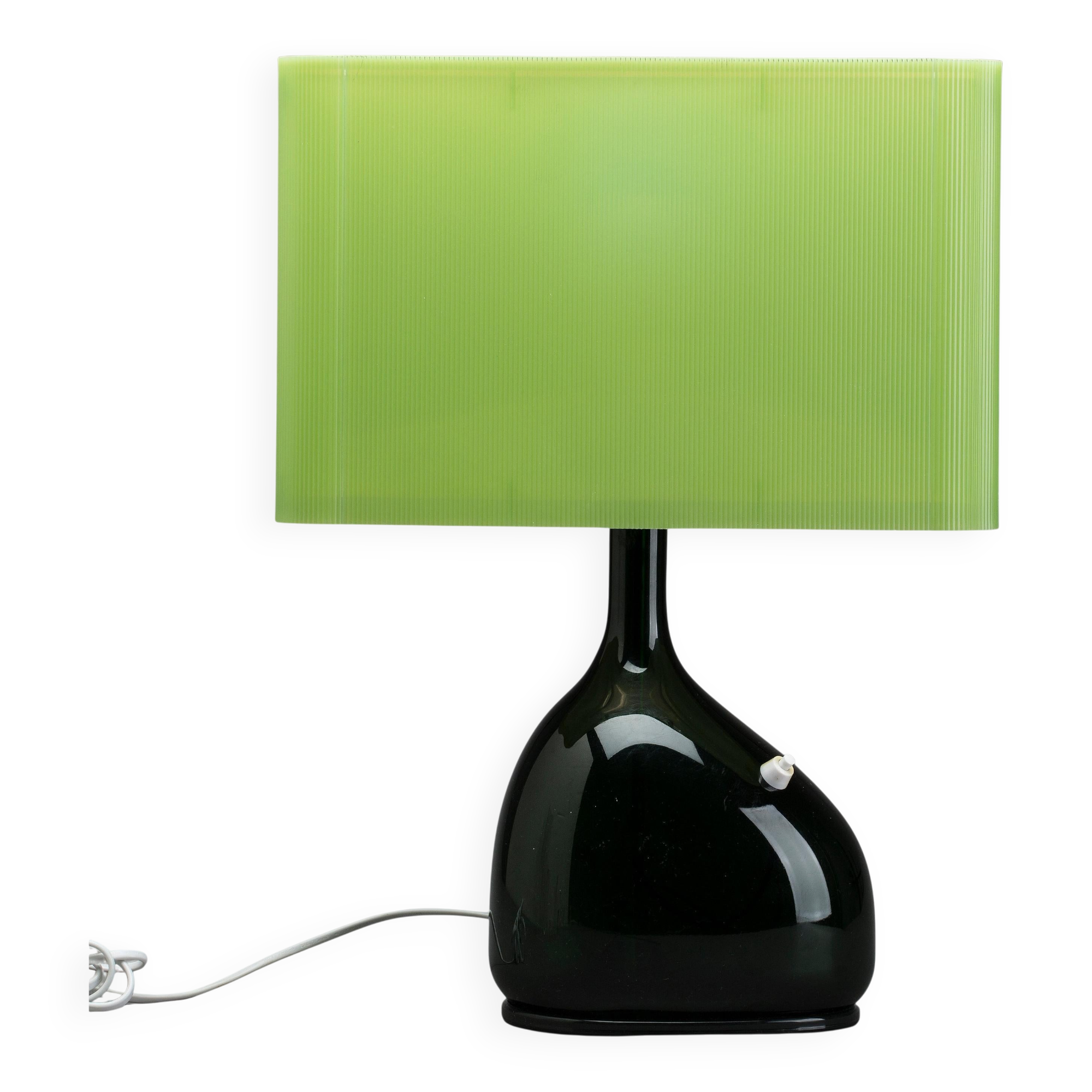 Black ceramic desk lamp by Magnus Eleback, Sweden, 1978