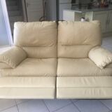 Two-seater leather sofa