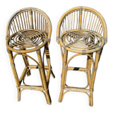 Rattan bar stools from the 60s