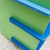 Multicolored children's desk and stool