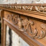Old English style wooden fireplace