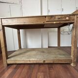 Raw wood workbench