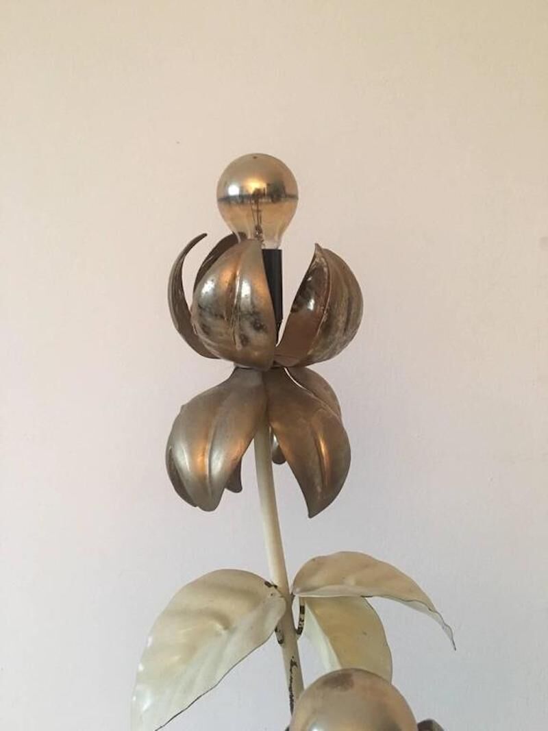 Gilded flower floor lamp,1960s-1970s