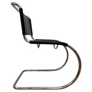 Chrome leather Bauhaus chair Thonet MR 10 by Ludwig Mies van der Rohe - 1980s