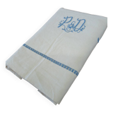 Antique linen/mixed sheet with embroidery