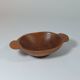 Vintage wooden fruit bowl hand-carved.