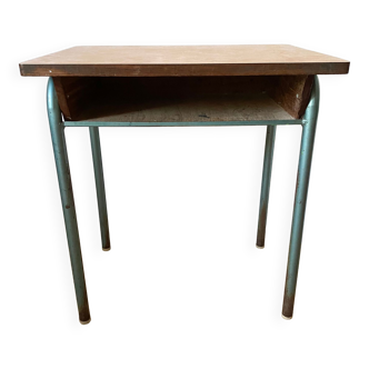 Vintage metal and wood school desk