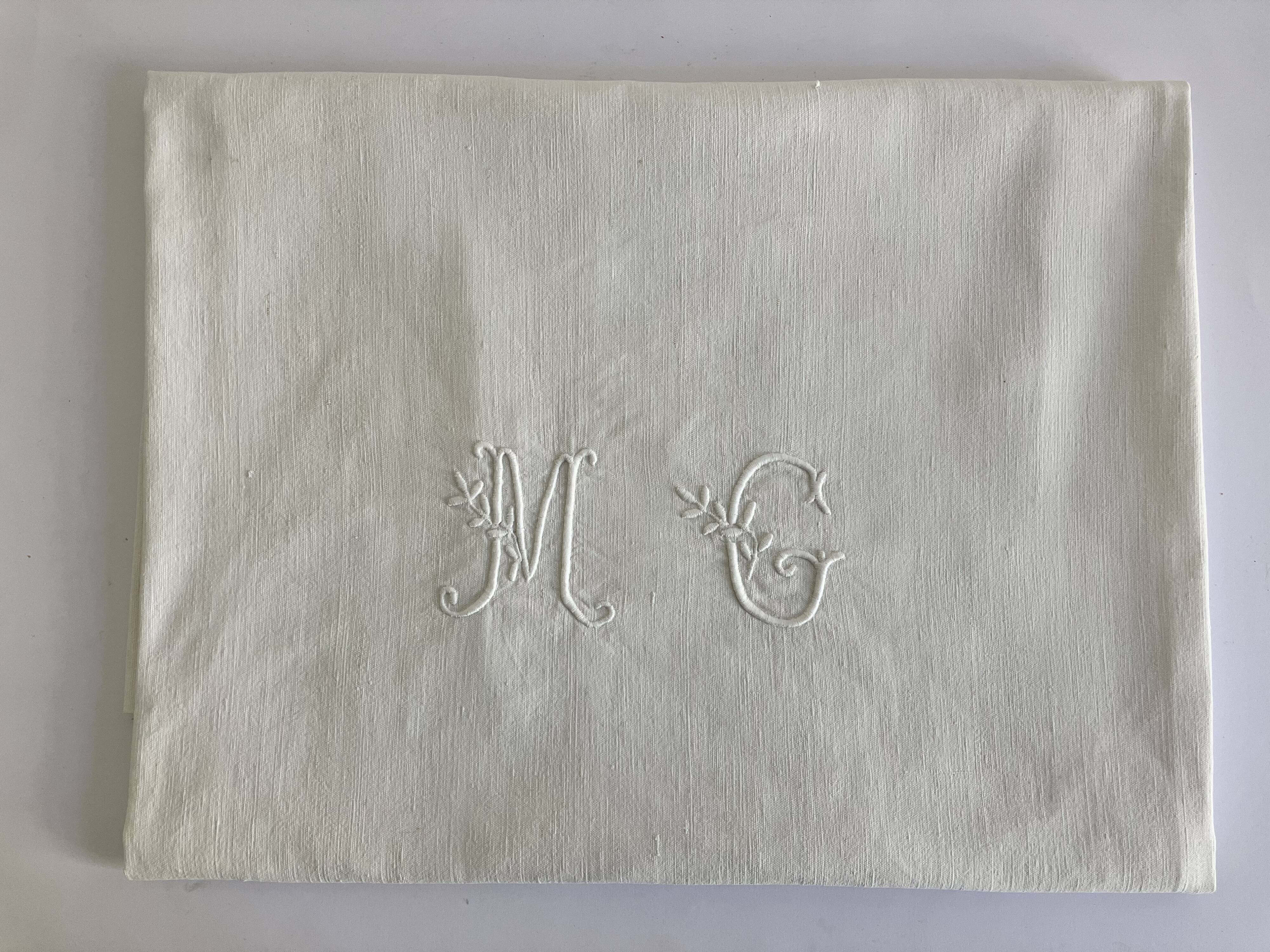 Harvest tablecloth, MG monogram