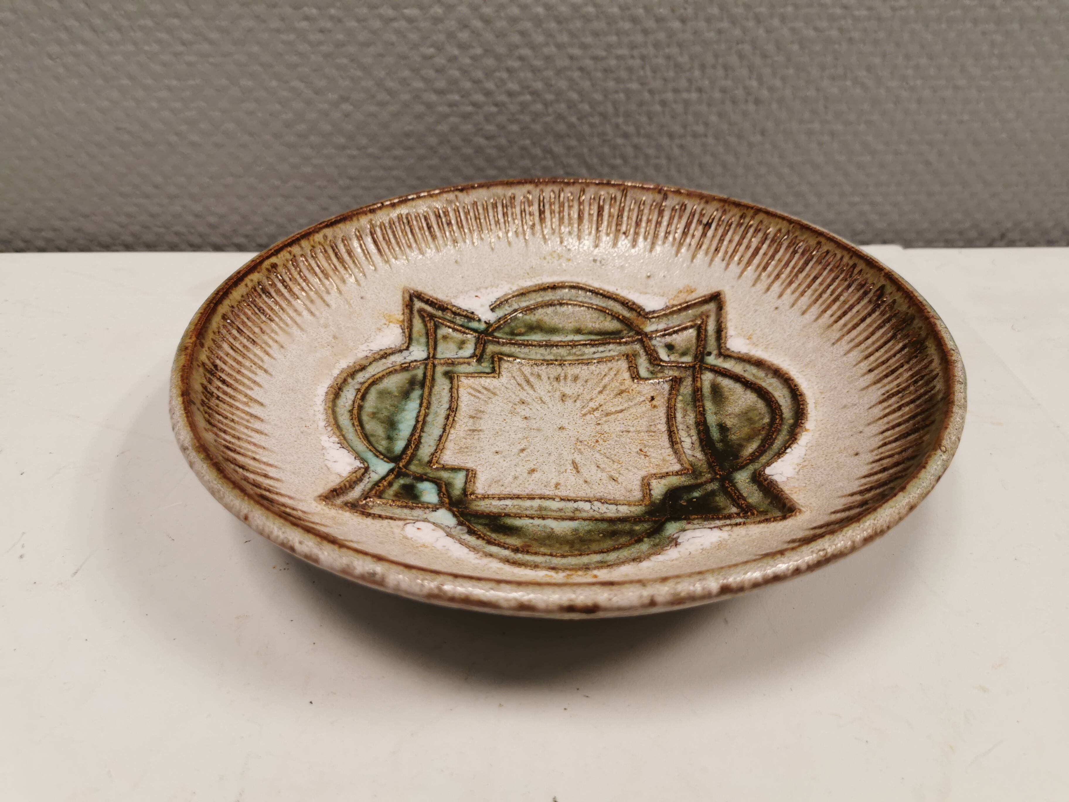 Danish ceramic dish from the 1970s, made by Kingo Ceramics