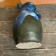 Vintage 1970s Black and Blue Glazed Stoneware Jug