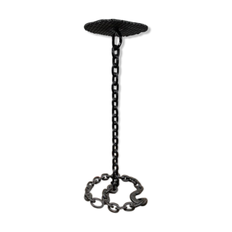 Chain wrought iron side table