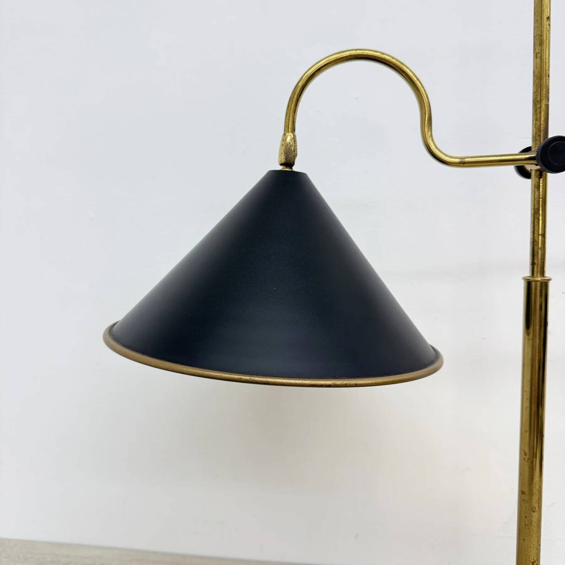 Mid-century adjustable brass desk lamp, 1970s