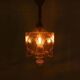Japandi Lampe suspendue en verre, lampe en verre vintage cubique bohème
