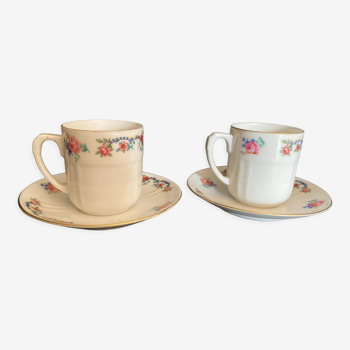 2 coffee cups Czech porcelain