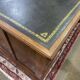 Large English flat desk in mahogany with leather top, early 20th century