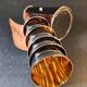 Set of 5 hunting cups – silver-plated with vermeil interior, with case