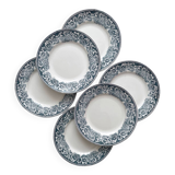 6 flat plates in iron earth “Croix de Lorraine” Saint Amand and Hamage