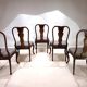 Lot de 5 chaises de salle à manger en acajou de style Reine Anne, 1920