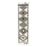 Couloir vintage turc noué à la main beige neutre 91x330