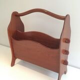 Scandinavian teak magazine rack