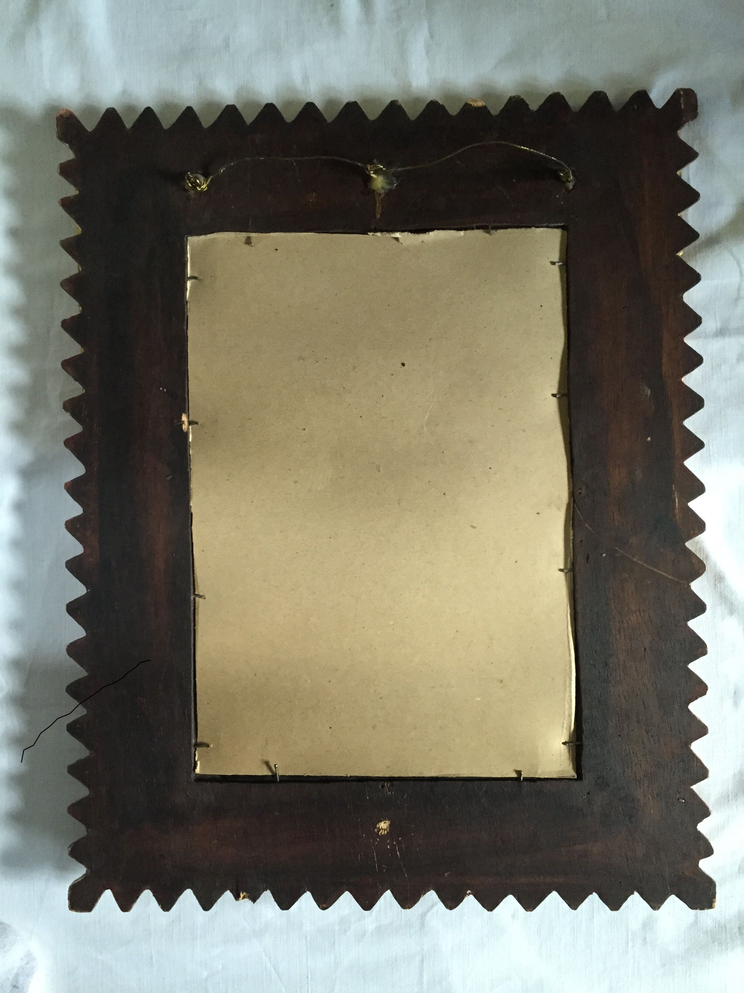 Glass glazing beads mirror decorated 51x40cm