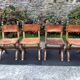 Set of 4 vintage brutalist chairs by Bram Sprij, Netherlands 1960s. in beech.