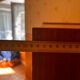 Vintage wooden display cabinet from the 60s-70s – Sliding glass doors