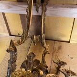Pair of LXV style gilt bronze wall lights