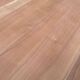 Round extendable dining table stripped in solid cherry wood France 1950