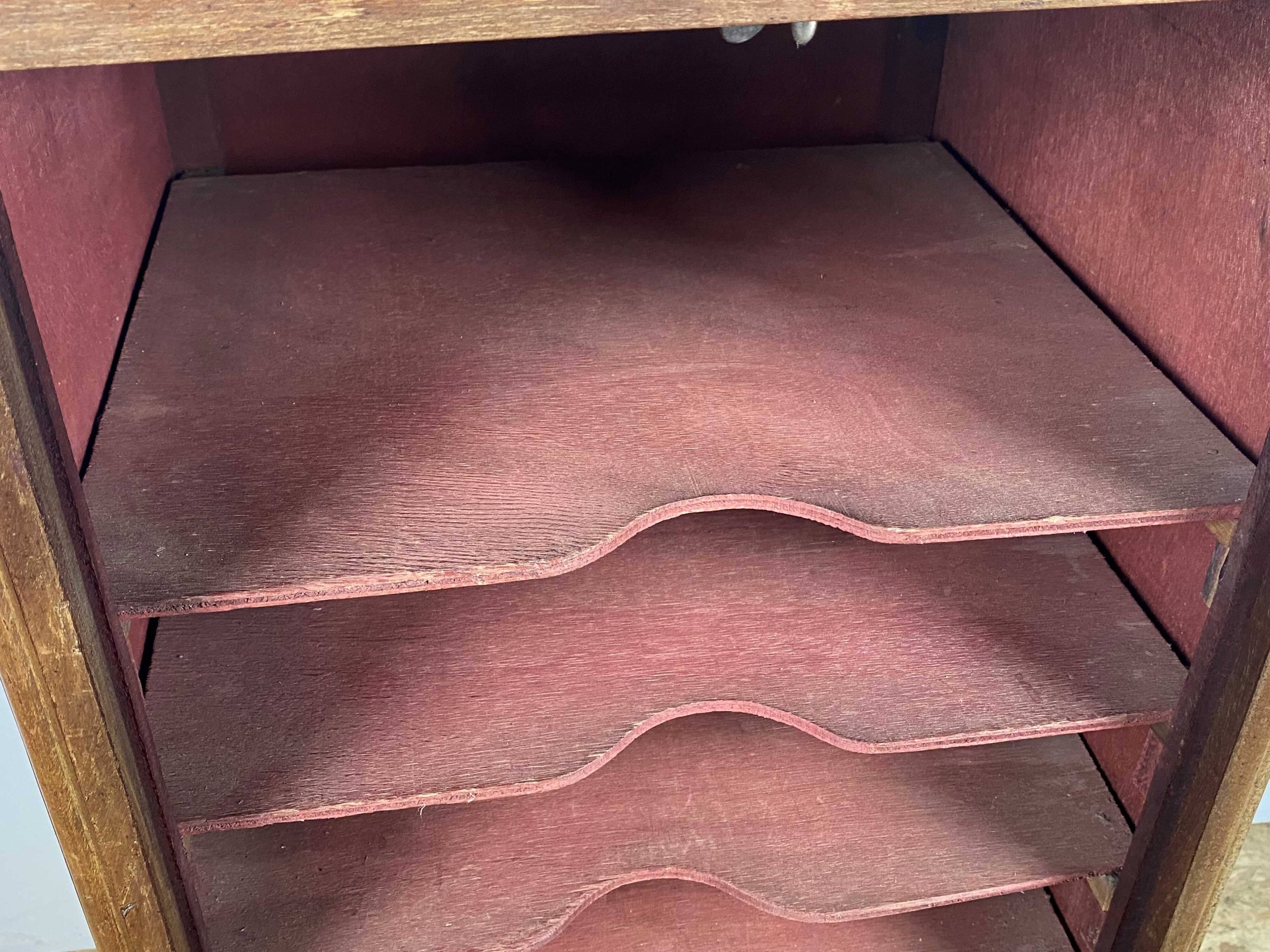 Cabinet with curtained in oak 1930